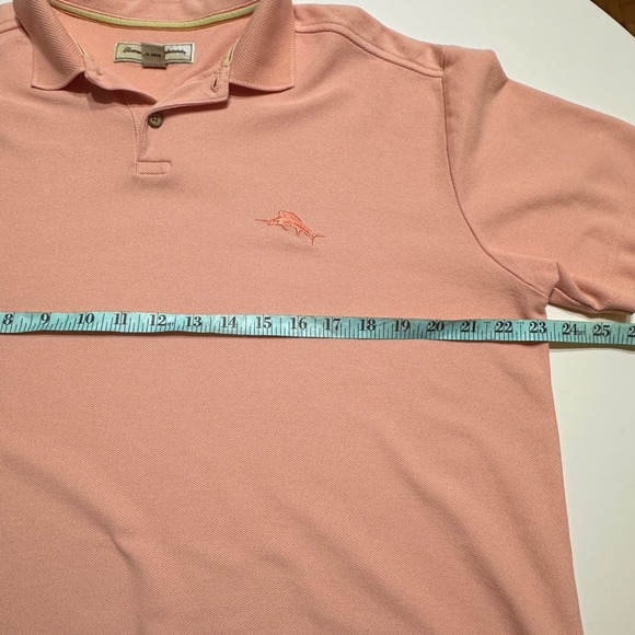 Tommy Bahama Polo Shirt Mens L Coral Embroidered Casual Resort Cotton Vacation - Picture 9 of 11